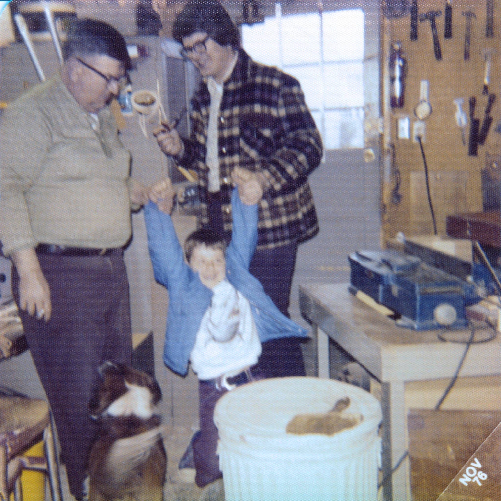 Robert, Richard, David & David Coe and Bernie, 4867 James Road, North Ridgeville, Ohio, April 1976